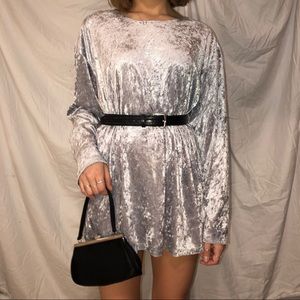 Silver Velvet Dress